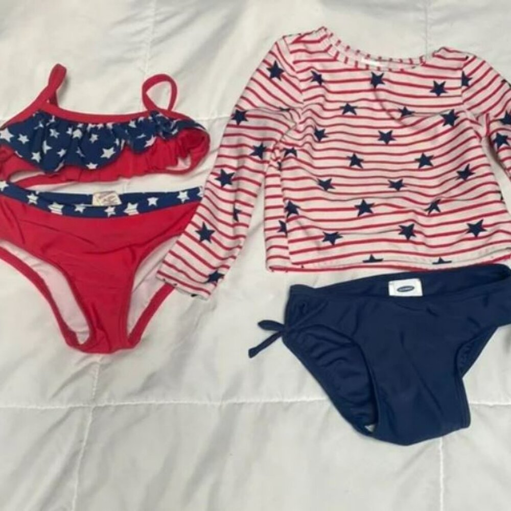 2 4th of July Baby Bathing Suits